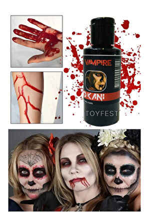 Parti & Tiyatro Kanı - Halloween Cadılar Bayramı 50 gr. Yapay Vampir Dracula Yapay Kan Boya - 1 ADET