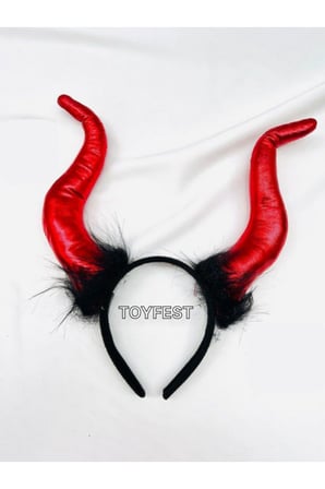Cadılar Bayramı Halloween Kostüm Partisi Aksesuarı Boynuzlu Şeytan Malefiz Tacı & Taç - 30x28cm