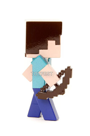 Jada Minecraft Metal Döküm Die - Cast Figür Karakterler - Steve - 6.5 Cm