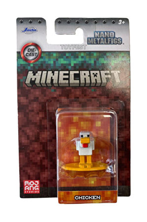 Jada Nano Metalfics Minecraft Metal Döküm Die - Cast Mini Figür - Chicken - 4 cm