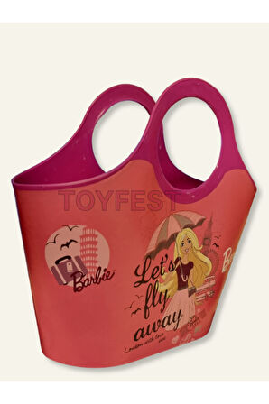 Çok Amaçlı Pembe Çocuk Günlük & Plaj Çantası - Lets Play Away Barbie Model - 5 Lt