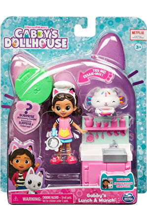 Gabby's Dollhouse Cat Tivity Mutfak Yemek Yapma Paketi Seti
