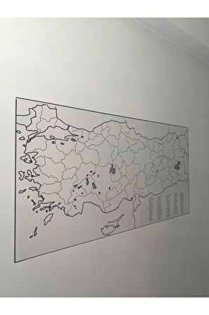 Duvara Kendiliğinden Manyetik Yapışan Yazılıp Silinebilen Türkiye Haritası 110 X 56 Cm
