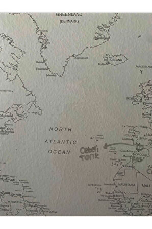 Duvara Kendiliğinden Manyetik Yapışan Yazılıp Silinebilen Dünya Haritası 110 X 56 Cm