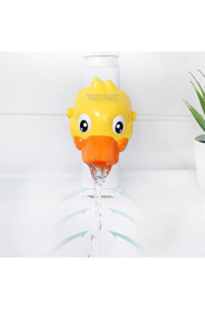 Musluk Ağzı Uzatıcı Aparat - Çocuklar için El Yıkama Alışkanlığı Kazanımı için Sevimli Ördek
