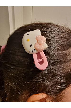 Hello Kitty 2 li Toka Seti - ( 1 Mandallı - 1 Lastikli )