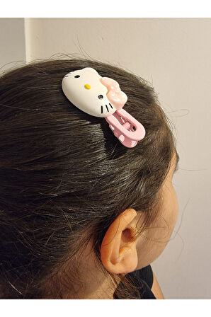 Hello Kitty 2 li Toka Seti - ( 1 Mandallı - 1 Lastikli )
