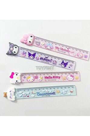 Kurmoni Little Witch Figürlü 15 cm lik Şeffaf Cetvel - ( 1 ADET )