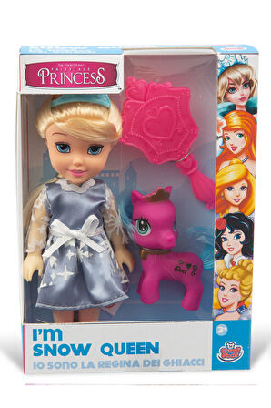 Prenses Bebekler - SNOW QUEEN KARLAR KRALİÇESİ ELSA ve Pony - 25 CM