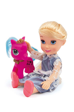 Prenses Bebekler - SNOW QUEEN KARLAR KRALİÇESİ ELSA ve Pony - 25 CM