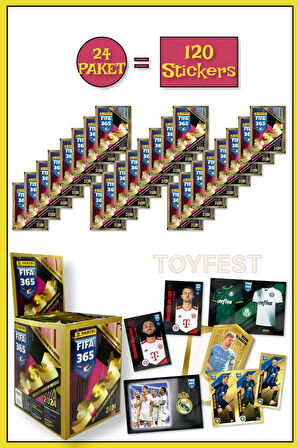 Panini Fifa 365 2024 Futbolcu Stickers Kartları - 24 Paket ( 120 Stickers )