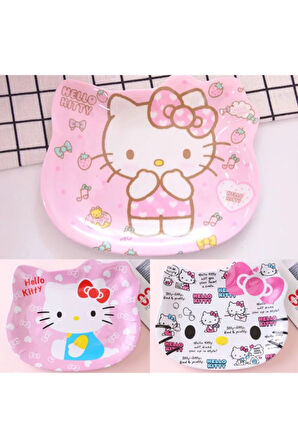 Hello Kitty Figürlü Melamin Çocuk Yemek Tatlı Meyve Tabağı Fincan Altlığı - 12 cm - Model 1