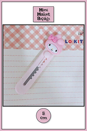 Sandai My Melody Figürlü Mini Maket Bıçağı Falçata - 5 cm