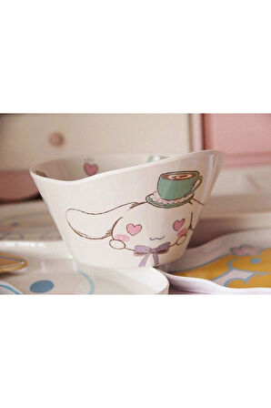 Cinnamoroll Figür Desenli Melamin Corn Flex - Noddle Çocuk Yemek Tabağı Kasesi Bowl