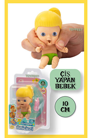Su İçip Ciş Yapan Ciciobello Amiccici Bebek - Tuvalet Eğitimi amaçlı Eğitici Oyuncak - 10 cm - Molly