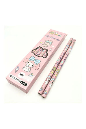 My Melody Anime Figürlü 12 li Kurşun Kalem Seti - 12 ADET