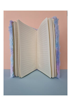 3D Boyutlu Squishy Hello Kitty Kapak Figürlü Yumuşak Tüylü Çizgili Defter Günlük - Model 3