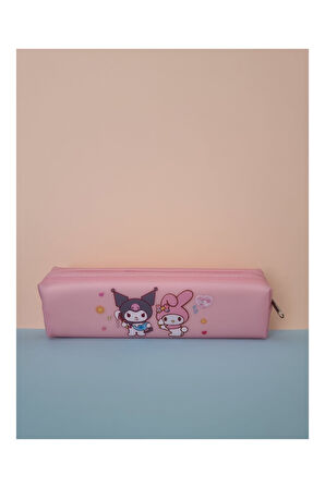 Kuromi My Melody Hello Kitty Cinnamoroll Figürlü Yumuşak Silikonlu Kalem Kutusu Kalemlik - Pembe