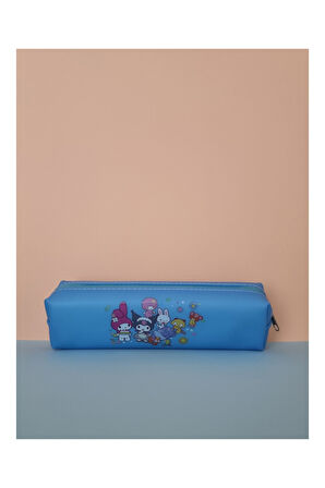 Kuromi My Melody Hello Kitty Cinnamoroll Figürlü Yumuşak Silikonlu Kalem Kutusu Kalemlik - Mavi
