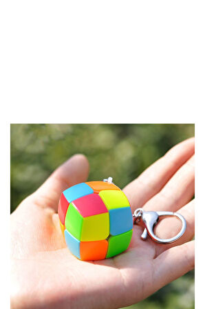 Mini 2 X 2 Qy Speed Zeka Küpü Akıl Küpü Rübik Küp Anahtarlık