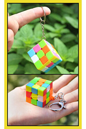 Mini 3 X 3 Flat Speed Zeka Küpü Akıl Küpü Rübik Küp Anahtarlık