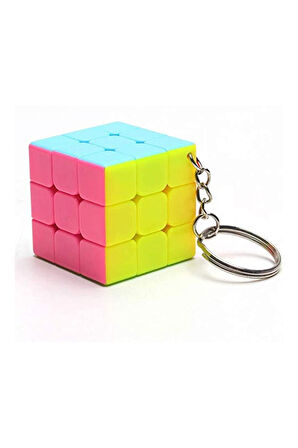 Mini 3 X 3 Flat Speed Zeka Küpü Akıl Küpü Rübik Küp Anahtarlık
