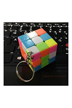 Mini 3 X 3 Flat Speed Zeka Küpü Akıl Küpü Rübik Küp Anahtarlık