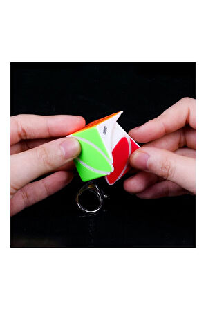 Mini Maple Leaf Qy Speed Zeka Küpü Akıl Küpü Rübik Küp Anahtarlık