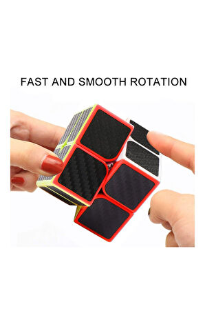 2X2 Fiber Karbon QY Speed Zeka Küpü Akıl Küpü Rübik Küp