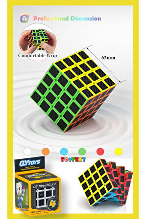 4X4 Fiber Karbon QY Speed Zeka Küpü Akıl Küpü Rübik Küp