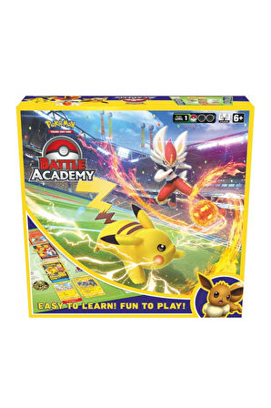 Pokemon Battle Academy Cinderace V - Pikachu V - Eevee V - Galarian 180 Kartlık 2-3 Kişilik Oyun Set