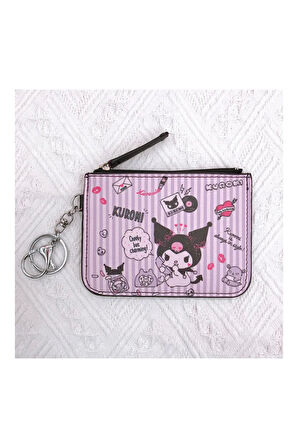 Sanrio Kuromi Figürlü Askılı Fermuarlı Çok Gözlü El Cüzdanı Kartlık Cüzdan - Model 2