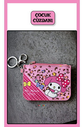 Sanrio My Melody Figürlü Askılı Fermuarlı Çok Gözlü El Cüzdanı Kartlık Cüzdan - Model 1