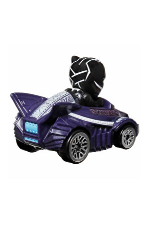 Racerverse Tekli Model Araba - Figürlü Yarış Arabası - Marvel Black Panther Kara Panter - 7 CM