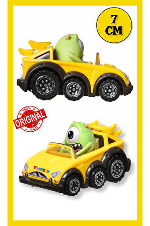 Racerverse Tekli Model Araba - Figürlü Yarış Arabası - Pixar Mike Wazowski - 7 cm