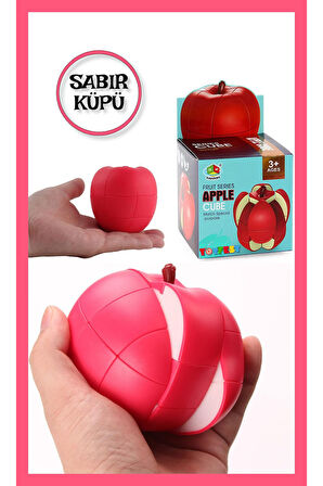 Elma Şeklinde Akıl Küpü Sabır Küpü Zeka Sabır Küpü Küp Kırmızı
