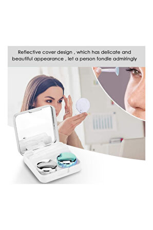 Aynalı Taşınabilir Seyahat Amaçlı Kontakt Lens Saklama Kutusu Saklama Kabı