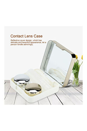 Aynalı Taşınabilir Seyahat Amaçlı Kontakt Lens Saklama Kutusu Saklama Kabı