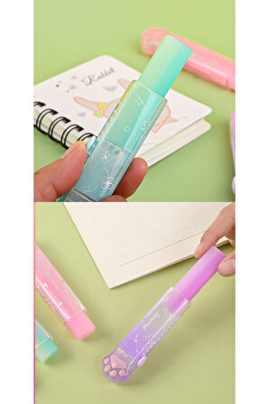 Parlak Renkli Kedi Pati Figürlü Silgi Seti - 4 ADET