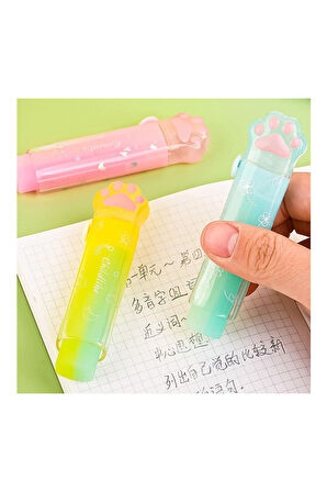 Parlak Renkli Kedi Pati Figürlü Silgi Seti - 4 ADET