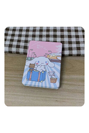 Cinnamoroll Figürlü Mini Cep Aynası 8.6 cm X 6.2 cm - Uçak Seyahat Model 3