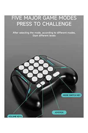 Reflex & El Kordinasyon Geliştirici 5 Farklı Oyunlu Işıkları Takip Etme Eğitici Konsol Oyunu - SİYAH