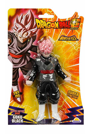 Monster Flex Dragon Ball Stretch Yumuşak Uzayan Elastik Figür 15 cm - Super Saiyan Rose Goku Black