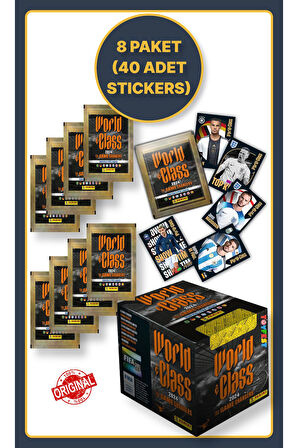 Panini Fifa World Class Koleksiyon Futbolcu 2024 Sticker Çıkartmaları + 8 Paket (40 Adet Sticker)