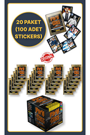 Panini Fifa World Class Koleksiyon Futbolcu 2024 Sticker Çıkartmaları + 20 Paket (100 Adet Sticker)