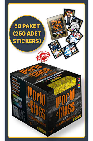 Panini Fifa World Class Koleksiyon Futbolcu 2024 Sticker Çıkartmaları + 50 Paket (250 Adet Sticker)