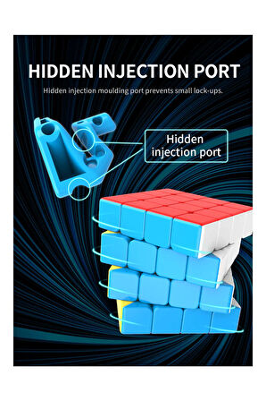 Moyu Meilong 4x4  Magnetic Cube 4M - Mıknatıslı Standlı Tornavidalı Stickersız Akıl Zeka Rübik Küp