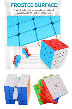 Moyu Meilong 5x5  Magnetic Cube 5M Mıknatıslı Standlı Tornavidalı Stickersız Akıl Zeka Küp