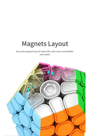Moyu Megaminx Magnetic Cube - Mıknatıslı Stickersız Akıl Zeka Rübik Küp