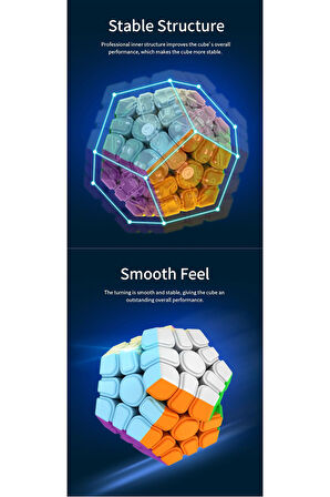 Moyu Megaminx Magnetic Cube - Mıknatıslı Stickersız Akıl Zeka Rübik Küp